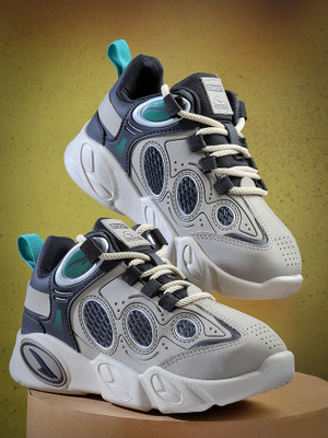 asian Boys Lace Sneakers(Multicolor, 9-10 Years)