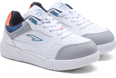 asian Boys Lace Sneakers(Orange, 8-9 Years)