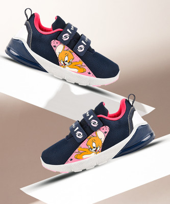 CAMPUS Tom & Jerry Girls Velcro Running Shoes(Blue, 5 - 6 Years)