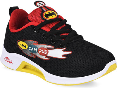 CAMPUS Boys & Girls Lace Running Shoes(Black, 11 - 12 Years)