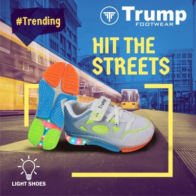 TRUMP Boys & Girls Lace Running Shoes(Blue, 4.5-5 Years)