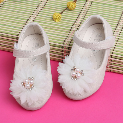 Baby Moo Girls Velcro Ballerinas(Gold, 1.5-2 Years)