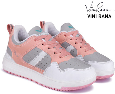 BERSACHE Girls Lace Running Shoes(Grey, 10 - 11 Years)