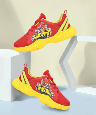 CAMPUS Tom & Jerry Boys & Girls Lace Running Shoes(Red, 7 - 8 Years)