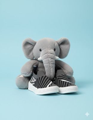 JOSMOS Boys Slip on Sneakers(Grey, 6-9 Months)