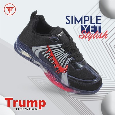 TRUMP Boys & Girls Lace Running Shoes(Black, 9.5-10 Years)