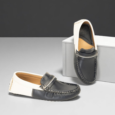 Freeplay Boys Slip on Loafers(Black, 4.5-5 Years)