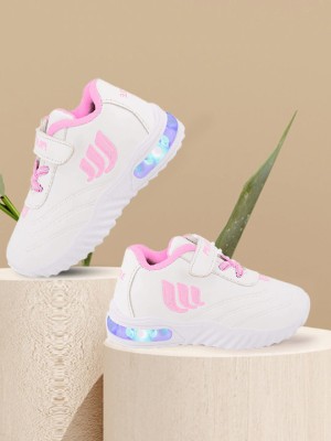 footlite Boys & Girls Velcro Sneakers(Pink)