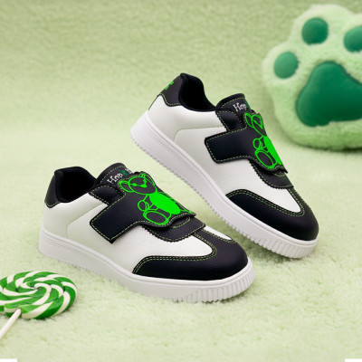 Hopits Boys Velcro Sneakers(Black, 10-11 Years)