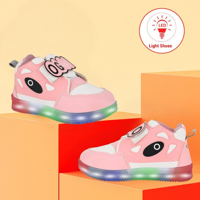 jootiyapa Boys & Girls Velcro Walking Shoes(Pink, 2-2.5 YEARS)