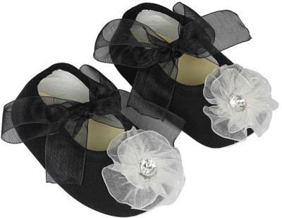 Rsmart Boys Drawstring Ballerinas(Black, 6-9 Months)