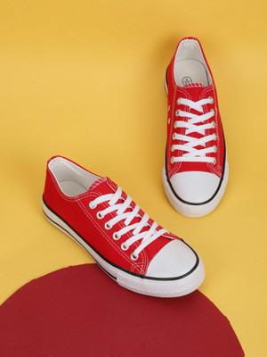 Truffle Collection Boys & Girls Lace Sneakers(Red, 5-6Y)