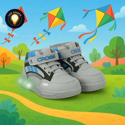 jootiyapa Boys & Girls Velcro Sneakers(Grey, 4.5-5 Years)
