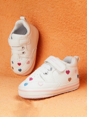 Fame Forever by Lifestyle Girls Velcro Sneakers(White, 7.5-8 Years)