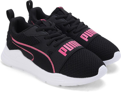 PUMA Wired Run Pure Pre- school Boys & Girls Lace Running Shoes(Black, 5 - 6 Years)