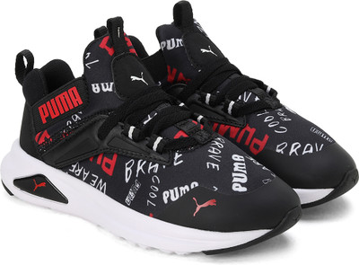 PUMA Enzo 2 Refresh Brand Love AC PS Boys & Girls Lace Running Shoes(Black, 16 Years & Above)