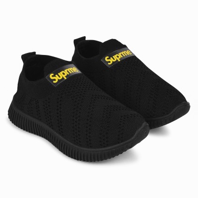 kats Boys & Girls Slip on Walking Shoes(Black)