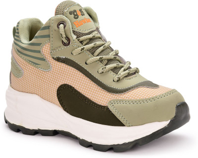 G&D Boys & Girls Lace Running Shoes(Dark Green, 10-11 Years)