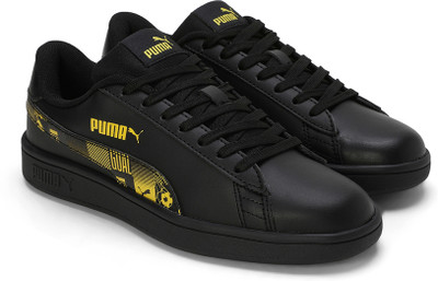 PUMA Boys & Girls Lace Sneakers(Black)