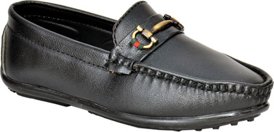 SIMATA Boys Slip on Loafers(Black, 2-3 Years)