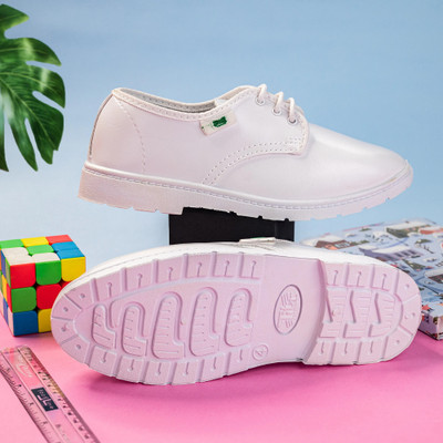 Titas Boys & Girls Lace School Shoes(White, 14-15 Yrs)