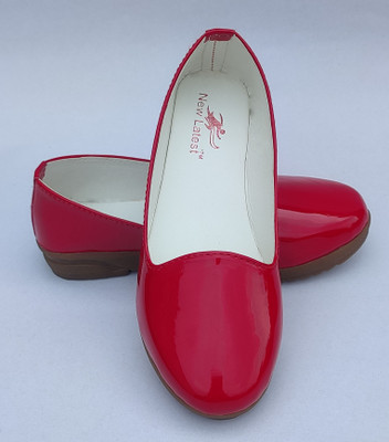 New latest Girls Slip on Loafers(Red, 8-8.5yr)