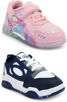 SELCAN Boys & Girls Velcro Sneakers(Pink, 5 - 5.5 Years)