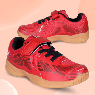 NIVIA Boys Velcro Running Shoes(Red, 7-7.5 Years)
