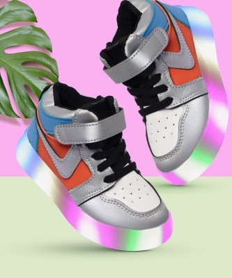 LNG Lifestyle Boys Velcro Sneakers(Orange)