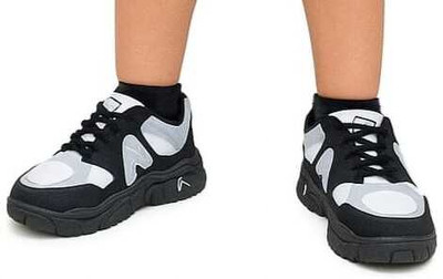 ZNSROYAL Boys & Girls Lace Sneakers(Black, 7 -8 YEARS)