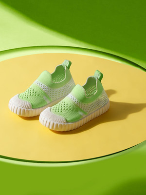 ONYC Boys & Girls Slip on Sneakers(Green, 9-12 Months)