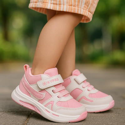 ZNSROYAL Boys & Girls Velcro Sneakers(Pink, 18 -24 MONTHS)
