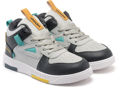 asian Boys Lace Sneakers(Grey, 4 - 5 Years)