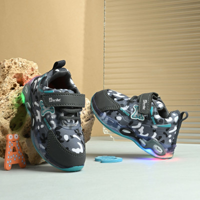 Birde Boys & Girls Velcro Walking Shoes(Light Blue, 8.5-9 YEARS)