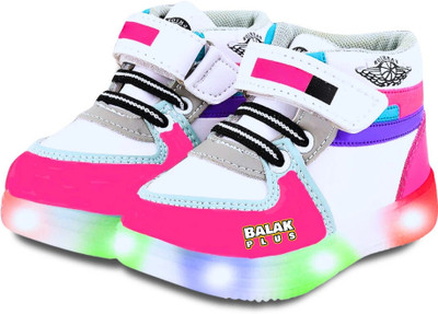 BALAKPLUS Boys & Girls Velcro Sneakers(Pink, 18-24 Months)