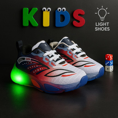 jootiyapa Boys & Girls Lace Sneakers(Red, 7-8-YEARS)