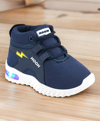 HOOH - Now comfort in fashion Boys & Girls Lace Running Shoes(Blue, 3.5-4 Years)