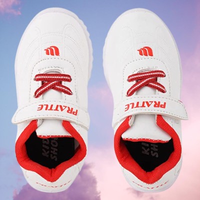 Prattle Foot Boys & Girls Velcro Sneakers(Red)