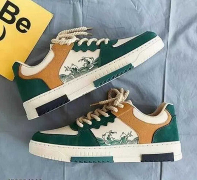 TERFILL Boys Lace Sneakers(Green, 16 - 18 Years)