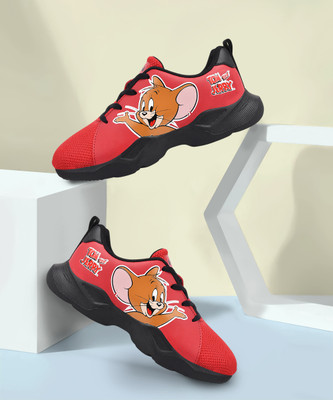 CAMPUS Tom & Jerry Boys & Girls Lace Running Shoes(Red, 7 - 8 Years)