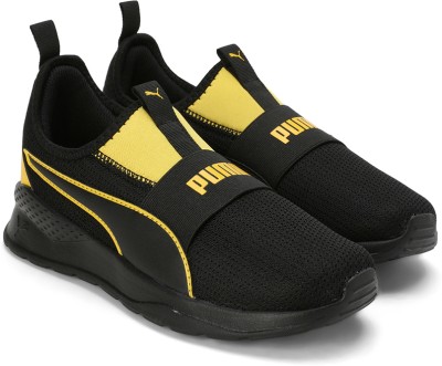 PUMA Boys & Girls Slip on Sneakers(Black)