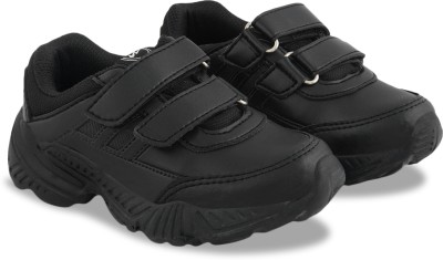 CAMPUS Boys & Girls Velcro Running Shoes(Black)