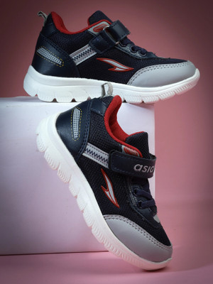 asian Boys & Girls Lace Running Shoes(Red, 2.5-3)