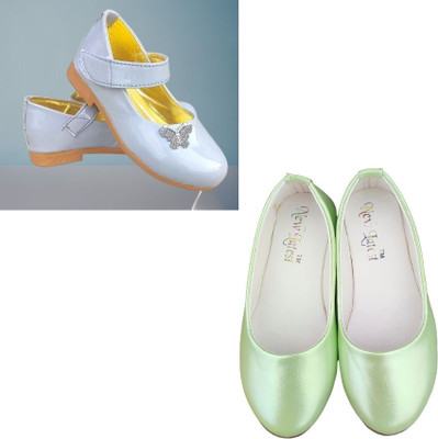 New latest Girls Slip on Ballerinas(Grey, 6-7 yr)