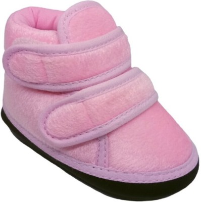 RISING STAR Boys & Girls Velcro Casual Boots(Pink, 20-24 Months)