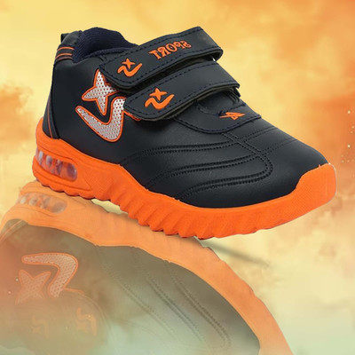 Tiny Kids Boys & Girls Velcro Sneakers(Orange, 2-2.5 Years)