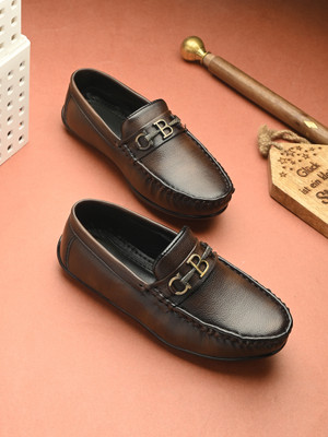 K' Footlance Boys Slip on Loafers(Brown, 11.5 TO 12 YEAR)