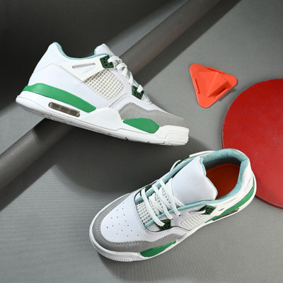 K' Footlance Boys Lace Sneakers(Green, 16 Years & Above)