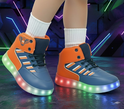 Hooh Boys & Girls Velcro Sneakers(Multicolor, 7-8 Years)