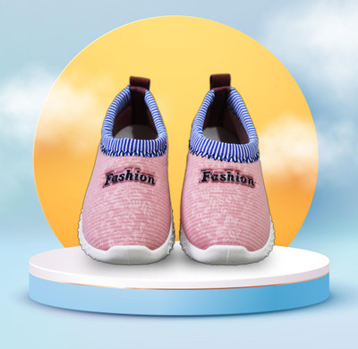 DAAZLO Boys & Girls Slip on Sneakers(Pink, 12-18 MONTHS)